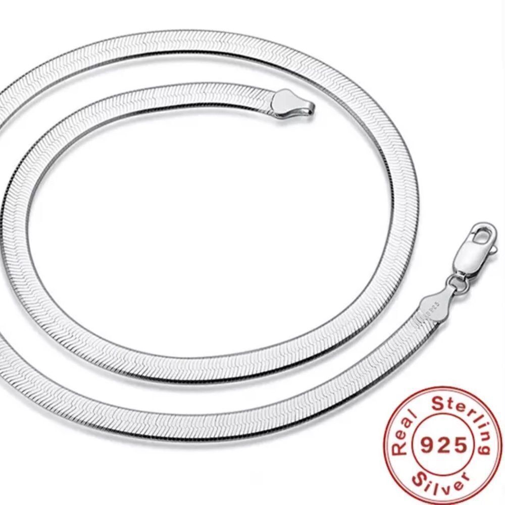 A052 *NEW 18” 925 STERLING SILVER SNAKE NECKLACE